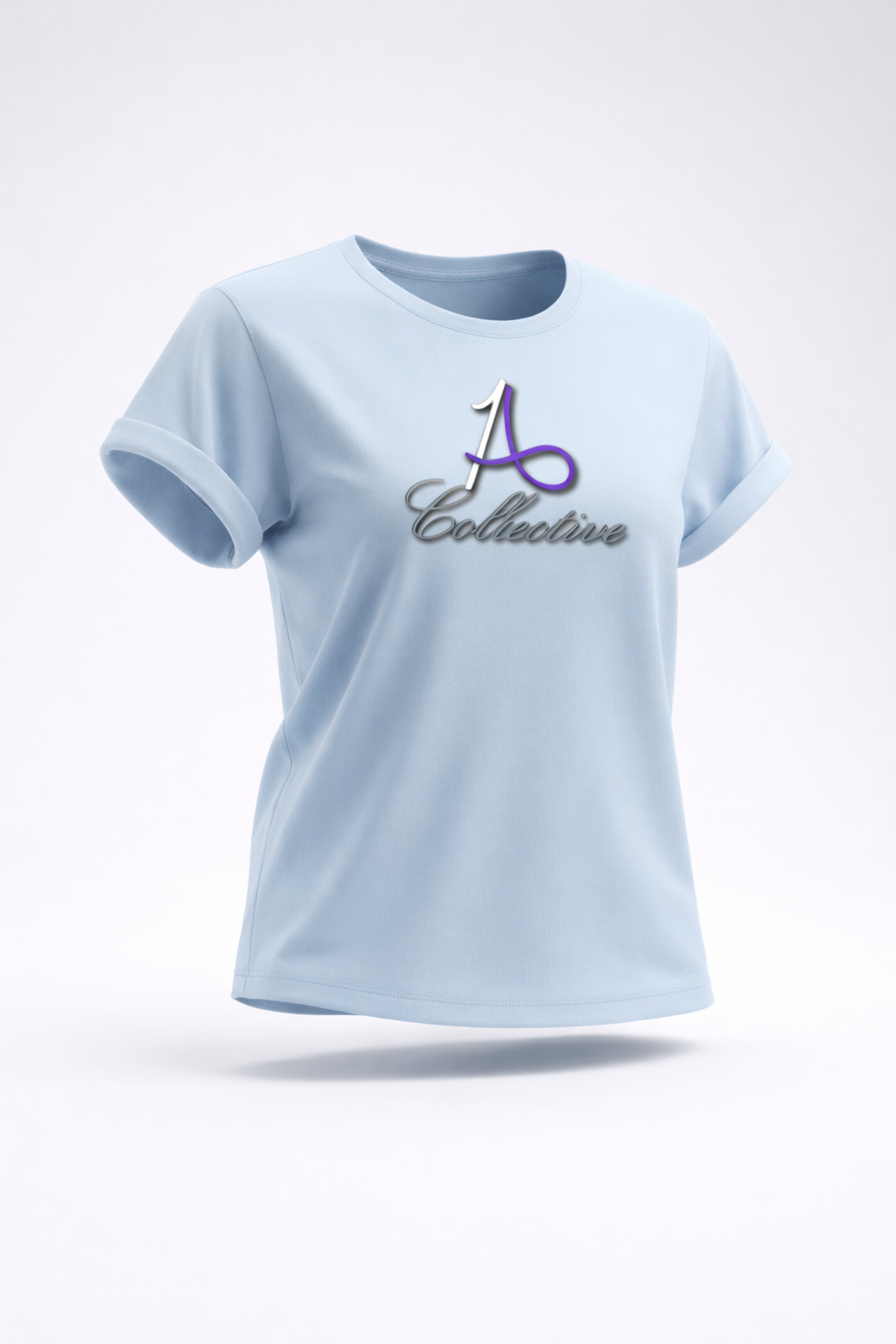A16 Collective women's light blue t-shirt with logo