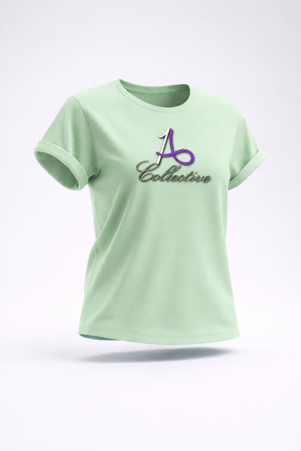 A16 Collective women's mint green t-shirt with logo