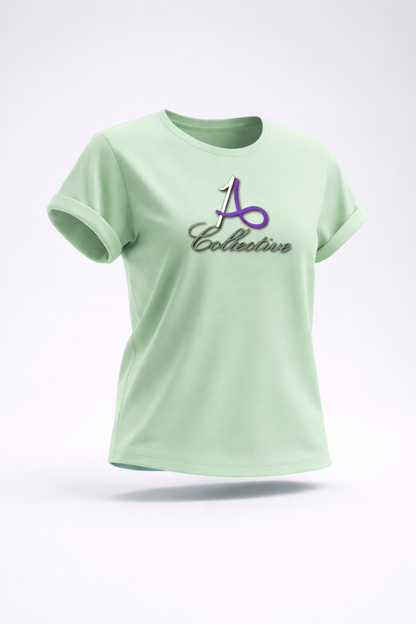 A16 Collective women's mint green t-shirt with logo