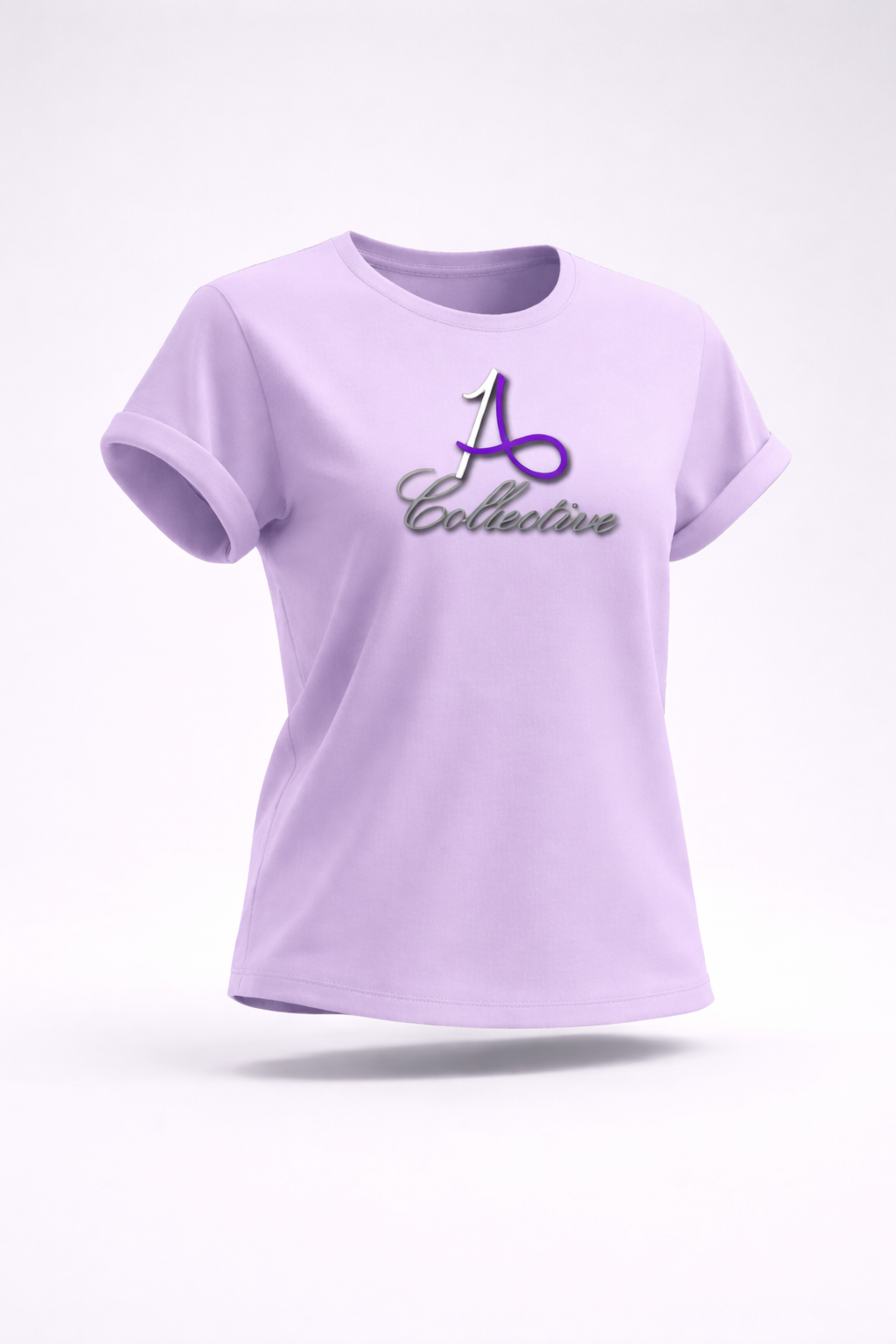 Pastel Purple t-shirt with a logo and text on a white background