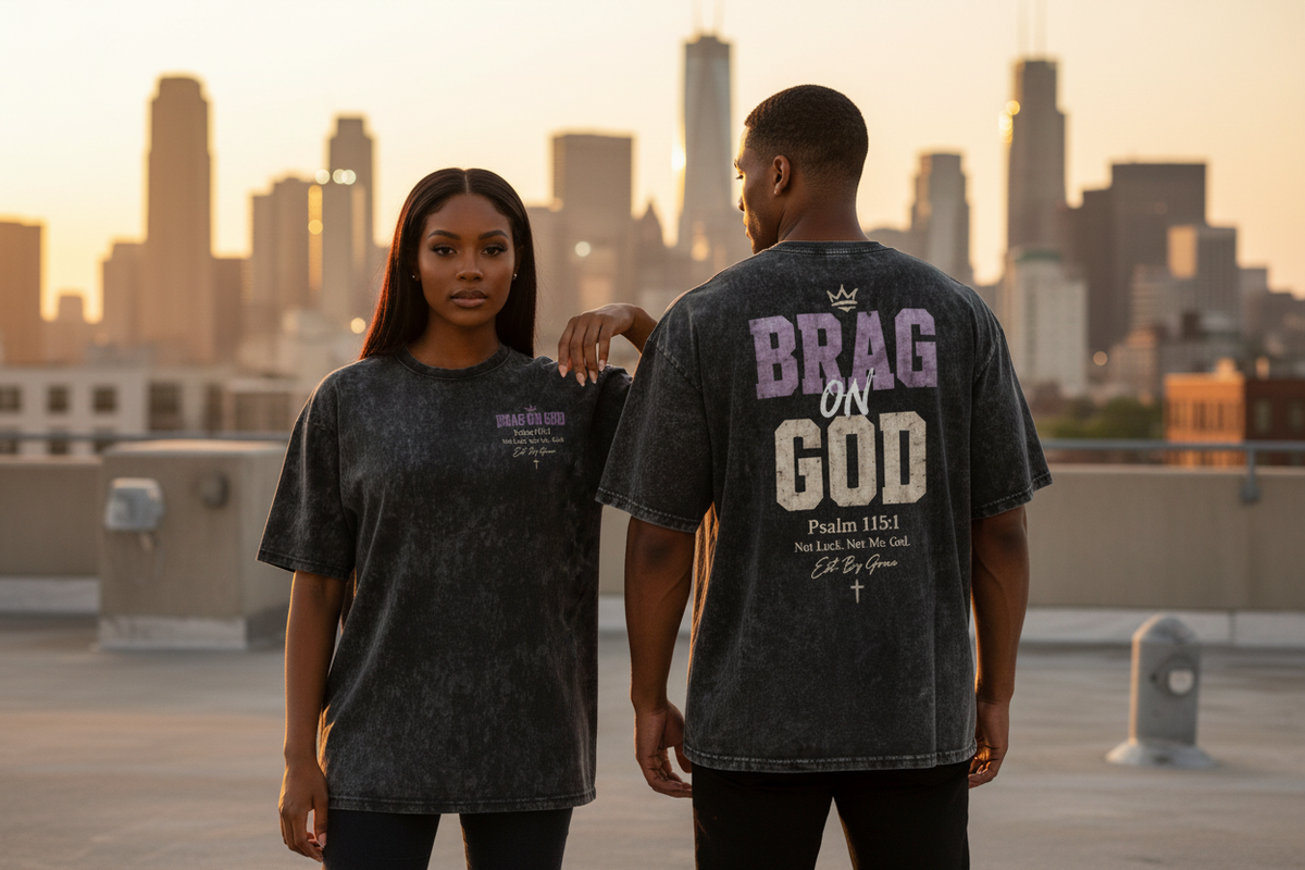 Acid Wash Tee – Rooftop Duo Shot
