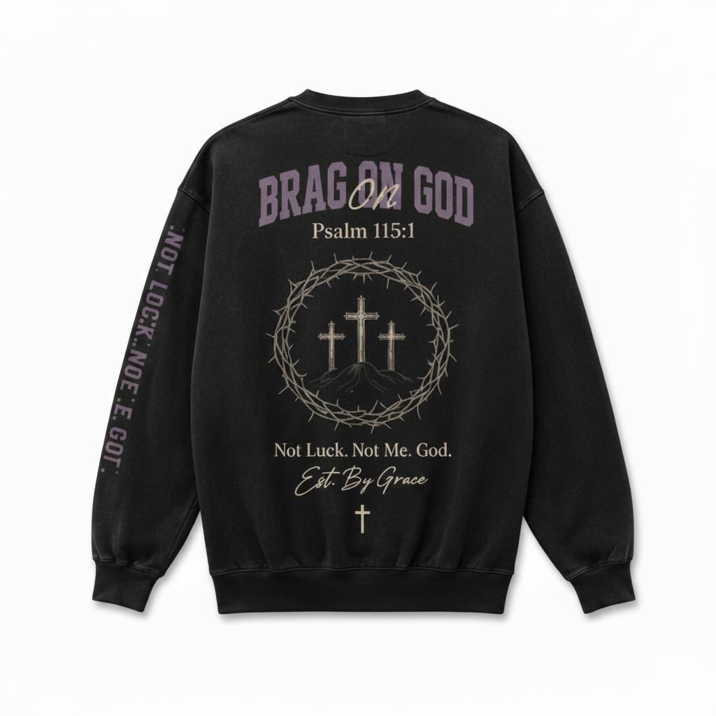Crewneck Back – White Background