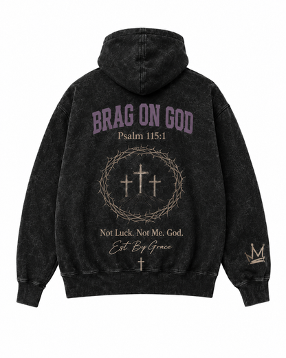 Brag on God – Drawstring Hoodie