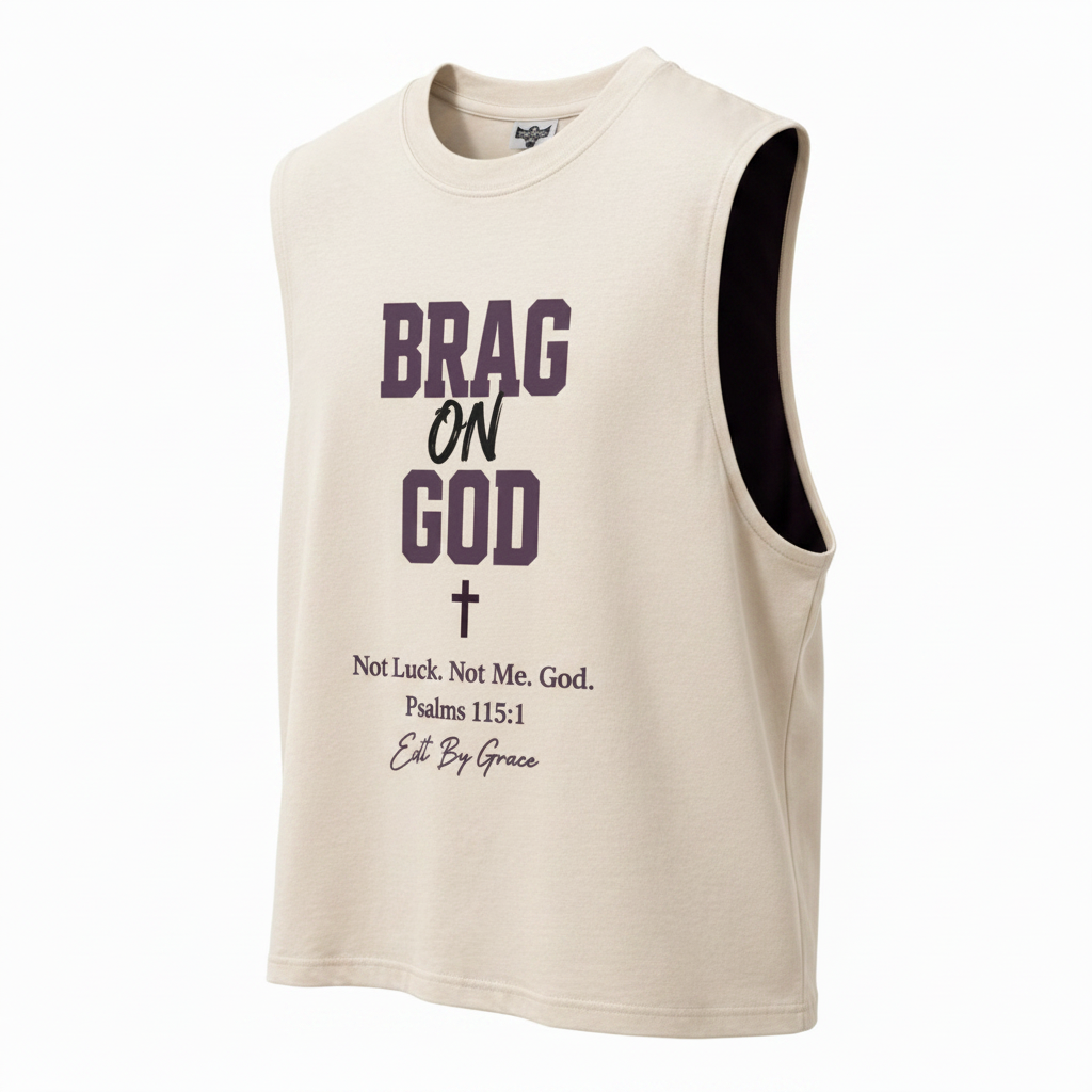 Brag on God Athletic Tee – Side View
